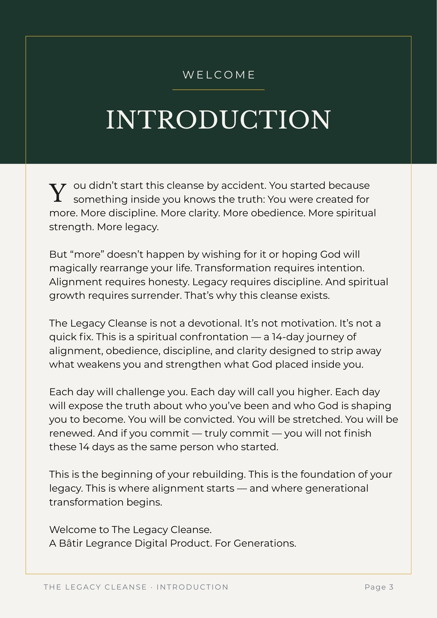 The Legacy Cleanse: 14 Days of Alignment